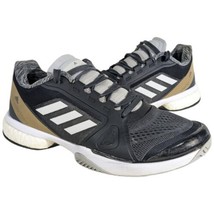 Adidas Stella Mccartney Size 6.5 6 1/2 Black Gold Womens Athletic Tennis Shoes - £63.90 GBP