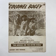 Bridge On The River Kwai 1958 COLONEL BOGEY Piano March Solo Movie Sheet Music - £6.60 GBP