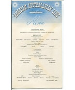 3 Vtg December 17 18 23 1952 Canandian Australian Cruise Menus RMS Aoran... - $9.99