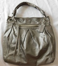 Coach Parker Pewter Leather Hippie Carryall Shoulder Bag 13411 - £39.86 GBP