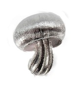 TRIFARI Vintage Mushroom Pin Brooch Silver Tone 1&quot; Textured Brushed Toad... - €20,40 EUR
