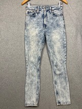 Abercrombie &amp; Fitch Simone High Rise Slim Jeans Distressed Acid Wash Den... - $31.88