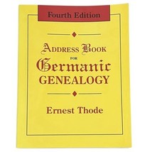 Address Book for Germanic Genealogy Ernest Thode PB Genealogical Research - $9.50