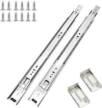 12 Inch Ball Bearing Slides, 1 Pair 46mm Width with 2 Brackets, 1.5" Ove... - $24.97