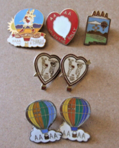 Vintage (7) Aaaa Hot Air Balloon Pins Vallentine Rally - Be My Valentine - £50.66 GBP