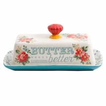 The Pioneer Woman Vintage Floral Butter Dish Stoneware - $28.00