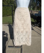 NWT DKNY GORGEOUS BEIGE LACE LONG SKIRT 10 $498 - £158.97 GBP