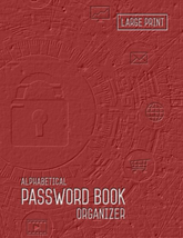Password Book Organizer Alphabetical: 8.5 X 11 Password Notebook with Ta... - $12.82