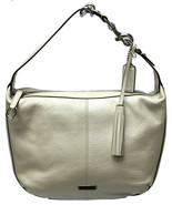 NWT Coach Avery Leather Small Hobo Handbag Purse Silver/Pearl F23960 Aut... - $84.60
