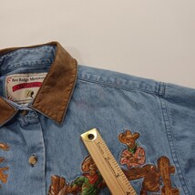 Vtg Red Ridge Mountain Outfitters Women's M Embroidered Horse  Button Up Shirt image 3