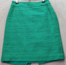 Banana Republic Straight &amp; Pencil Skirt Women&#39;s Petite 0 Green Tweed Back Zipper - £18.19 GBP