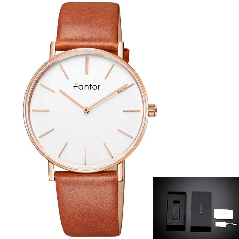 Fantor Brand Ultra Thin Men Watch Minimalist Men Wristwatch Casual Man B... - £37.31 GBP