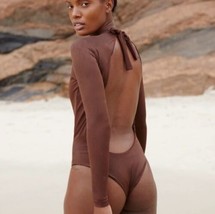 Free People Abysse Billie Reef Brown Backless Cheeky Swimsuit Womens Medium $240 - £138.33 GBP