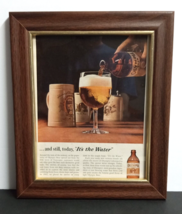 Olympia Brewing Beer Wood Framed Vintage Magazine Cut Print Ad w/ Glass Pane (a) - £15.66 GBP