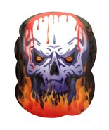 HORROR-HALL Flicker Picture Bloody Demon Skull Flame Sign Plaque Gothic ... - £3.05 GBP