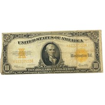 U.S. 1922 $10 Gold Certificate Ten Dollars in Gold Coin Note Speelman White - $315.00