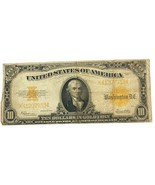 U.S. 1922 $10 Gold Certificate Ten Dollars in Gold Coin Note Speelman White - €275,61 EUR