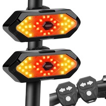 1/2PCs Bicycle Turn Signal Light Wireless Remote Control USB Rechargeable Front  - £89.68 GBP