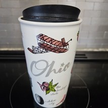 Starbucks Ohio 12 Oz Ceramic Tumbler Coffee Cup Travel Mug W/Lid 2017 - £27.05 GBP