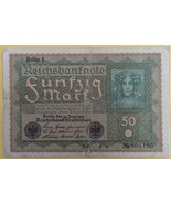Germany Reichsbank 1919 50 Mark Circulation Banknotes Reihe 1 - $4.95