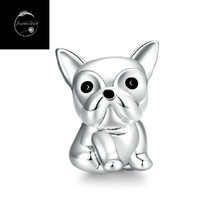 French Bulldog Dog Charm Genuine Sterling Silver 925 For Bracelets Family Wife - $24.01