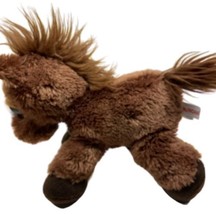 Aurora Horse Prancer Pony Plush Dreamy Big Peep Eyes Brown  Stuffed Animal 10 In - $13.40