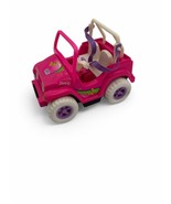 Vintage Barbie Kelly Power Wheels Jeep Pink Toy Car Mattel 1999 Works - $289.20 MXN