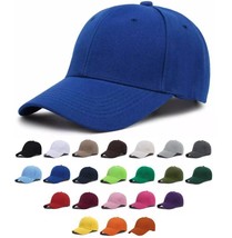 X2 Cotton Baseball Cap Polo Style Solid Pattern Outdoor Travel Adjustabl... - £13.58 GBP