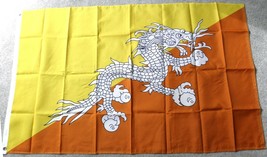 BHUTAN INTERNATIONAL COUNTRY POLYESTER FLAG 3 X 5 FEET - £6.33 GBP