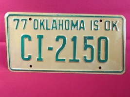 LICENSE PLATE Car Tag 1977 OKLAHOMA CI 2150 Unissued CIMARRON COUNTY [N16] - $14.40