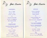 2 Hotel Ecuestre Menus Madrid Spain 1966 Comida Almuerzo Horses  - $19.78