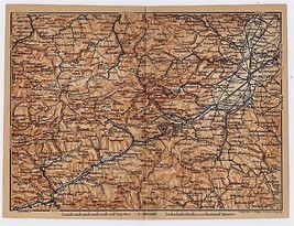 1903 Original Antique Map Of Lower Austria / WIENER-NEUSTADT Baden - £21.25 GBP