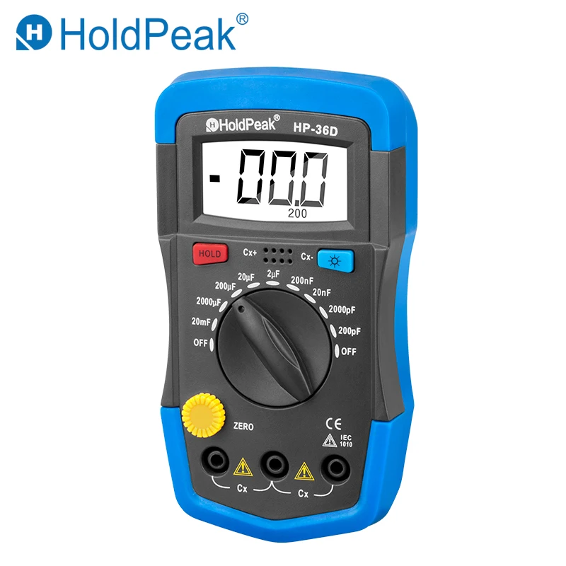HoldPeak -36D Handheld capacimetro Digital Capacitance Meter tester 1999 counts  - £220.27 GBP