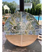SET 4 Tommy Bahama Tropical Natural Palm Print Dinner Plates Melamine Gr... - $461.15 MXN
