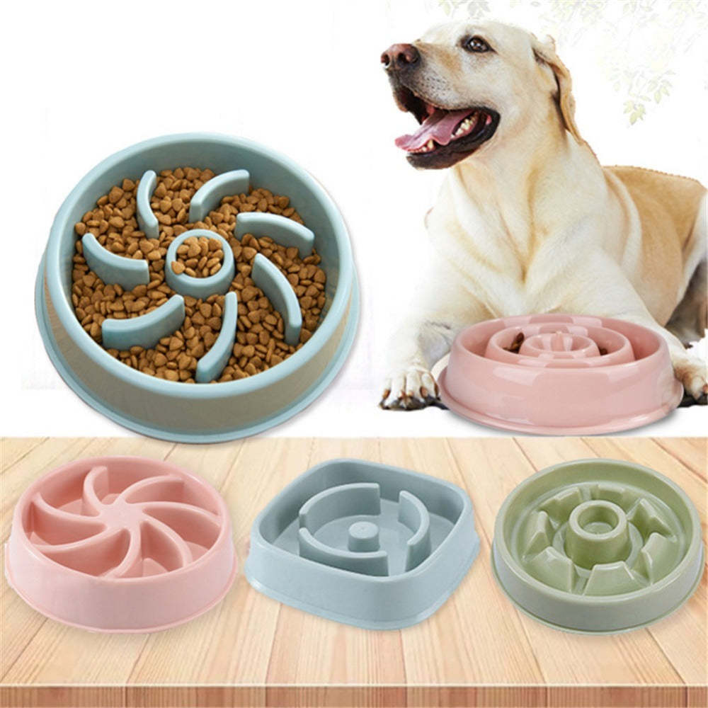 Plastic Pet Dogs And Cats Choke Prevention Slow Food Bowl - $11.80+