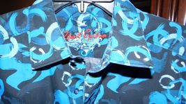 Robert Graham Blue Colorful  Short Sleeve Shirt Size Medium image 5