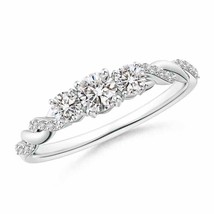 ANGARA Classic Diamond Braided Three Stone Engagement Ring for Women in 14K Gold - £1,138.85 GBP