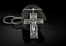 Ascension Cross Christ Crucifix Holy Pendant Necklace - £98.71 GBP