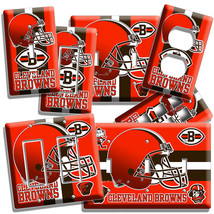 CLEVELAND BROWNS FOOTBALL TEAM LIGHT SWITCH OUTLET WALL PLATE MAN CAVE A... - $9.99+