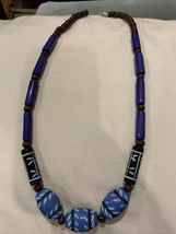 Tribal Strand Beads Bold Handmade Fashion Necklace Tibet India Free Ship Usa - £6.79 GBP
