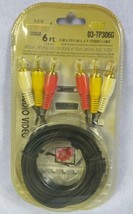 6FT RCA to RCA Audio/video Cable 6FT Gold Plated Red Yellow White  - £9.51 GBP