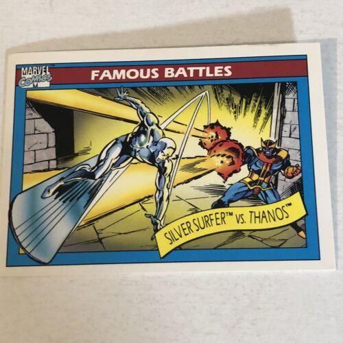 Silver Surfer Vs Thanos Trading Card Marvel Comics 1990 #116 - $1.97