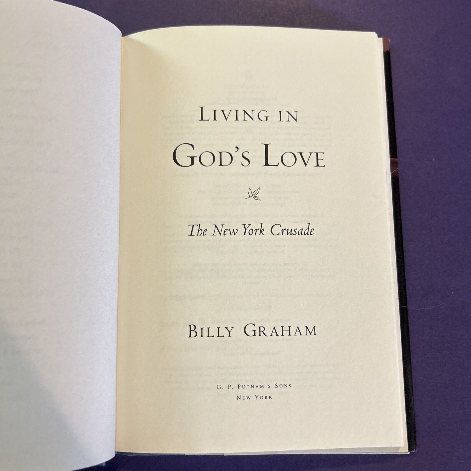 Living in God's Love: The New York Crusade by Graham Graham Hardcover Book Item image 6