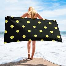Autumn LeAnn Designs® | Black with Dolly Yellow Beach Towel - £30.66 GBP