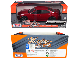 2023 Dodge Charger SXT Red Metallic &quot;Timeless Legends&quot; Series 1/24 Diecast Model - $42.26