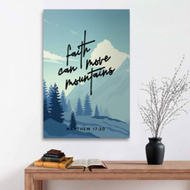 Faith Can Move Mountains Canvas Gift For Jesus Christ Canvas Wall Art - £18.34 GBP+