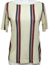 DRIES VAN NOTEN T-Shirt Top Striped Short Sleeve Cotton Sz XS NWT - £71.01 GBP