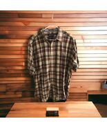 Men’s Pendleton Seaside Fitted Short Sleeve Plaid Shirt Size XL Green Re... - $24.74