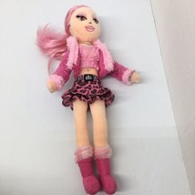TY Girlz Sizzlin&#39; Sue Fashion Doll 13&quot; Pink Hair Leopard Mini Skirt - No... - $12.64