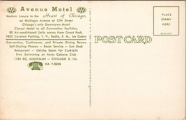 Avenue Motel Modern Luxury in the Heart of Chicago IL Postcard PC436 - £3.92 GBP
